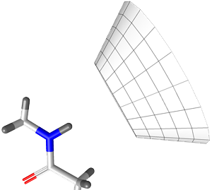 Rigid H-bonds constraint of an sp2 hybridized amide nitrogen.