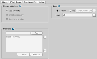 Distributed calculation settings