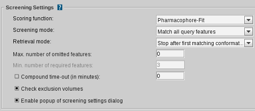 Library screening settings