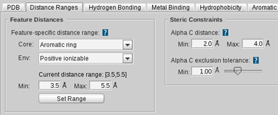 Distance ranges settings