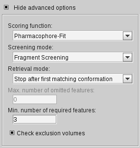 Show advanced options settings