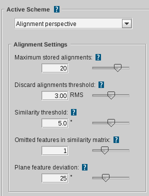 Alignment settings