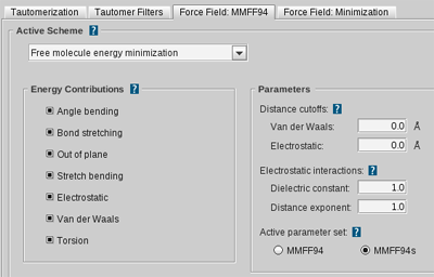 Force field: MMFF94