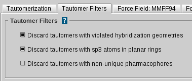 Tautomer filters